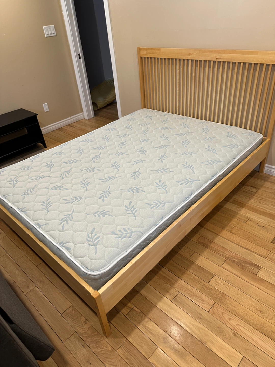 IKEA Queen Size Birch Wood Bed Set (CAN DELIVER)