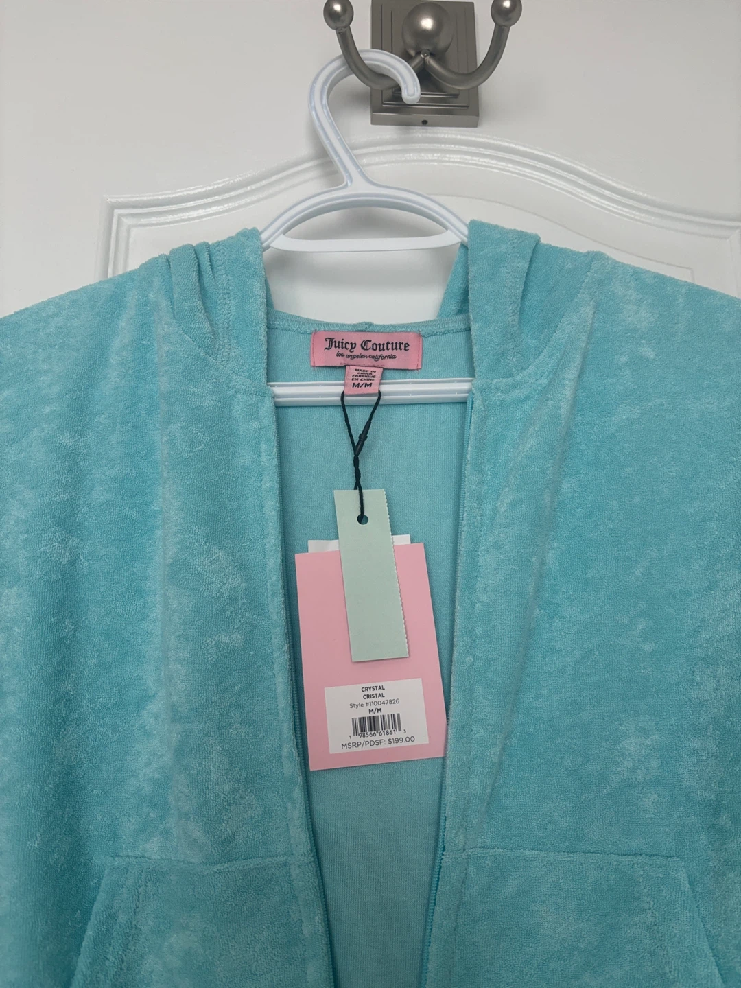 New with tag Juicy Couture crystal blue tracksuit set size M - photo 4