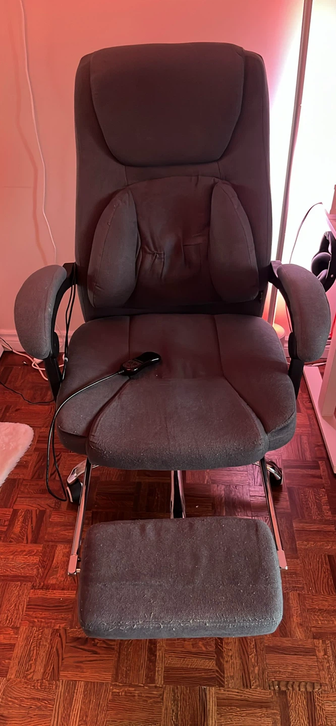 Grey Executive Massage Chair with Footrest - photo 4
