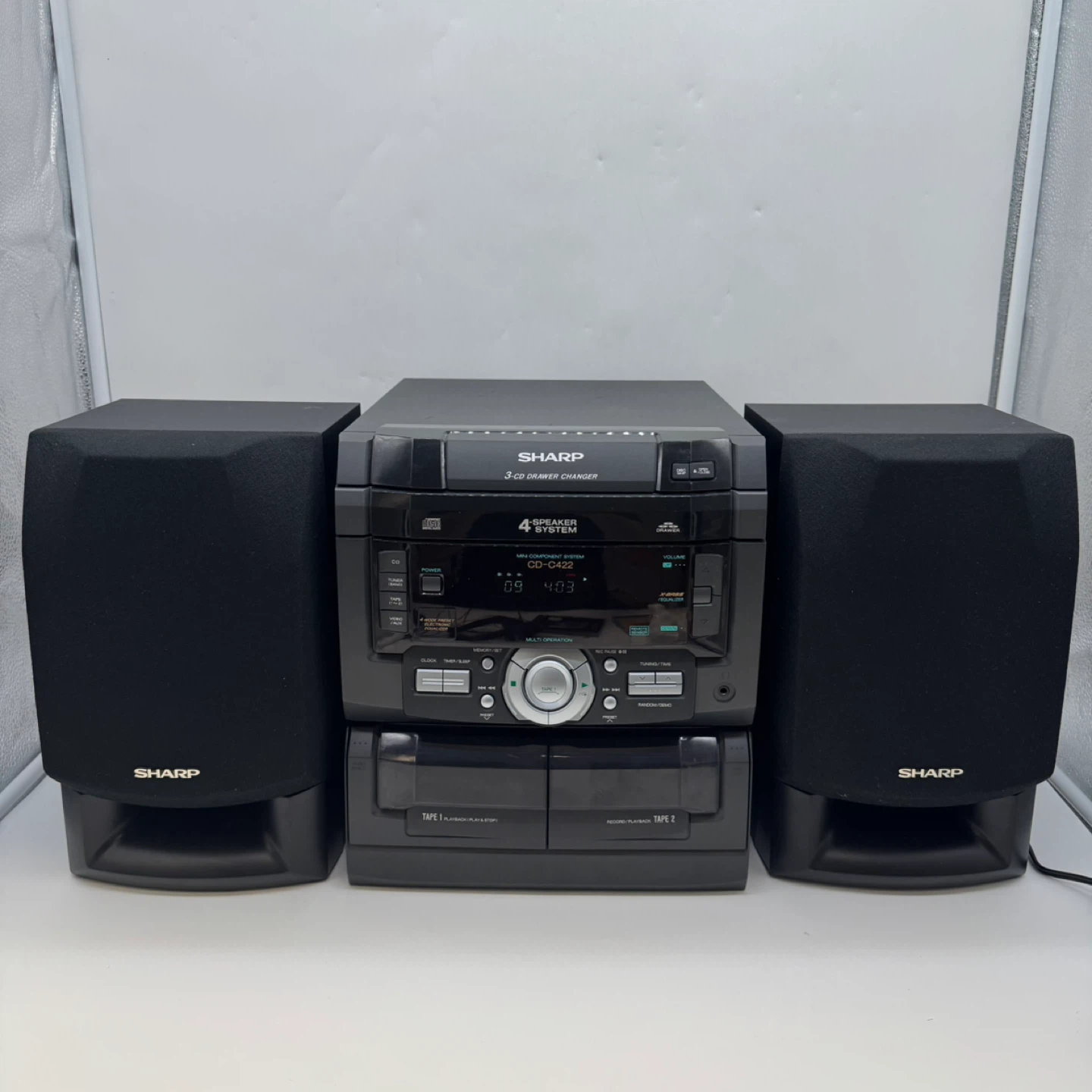 Sharp CD-C422 Mini Stereo System 3-CD Changer  Tested