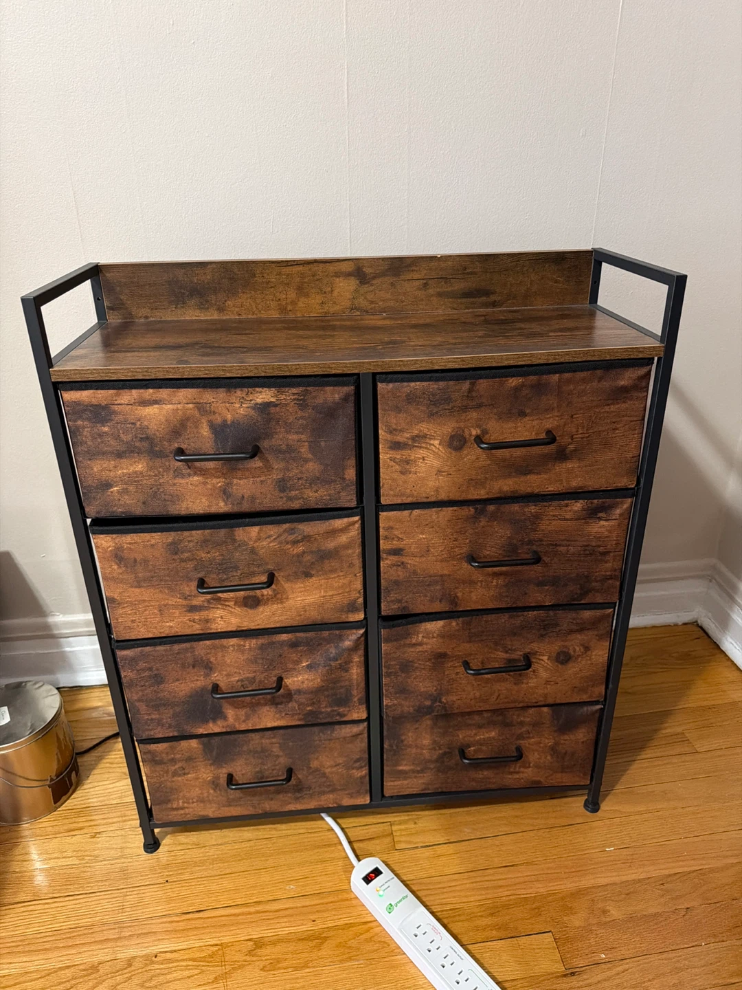 8-Drawer Dresser with Rustic Wood Finish