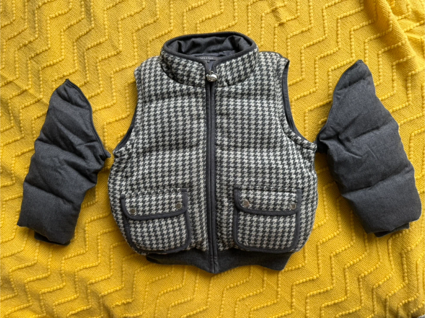 90% Down Boy Jacket Vest with Detachable Sleeves extreme warm - photo 2