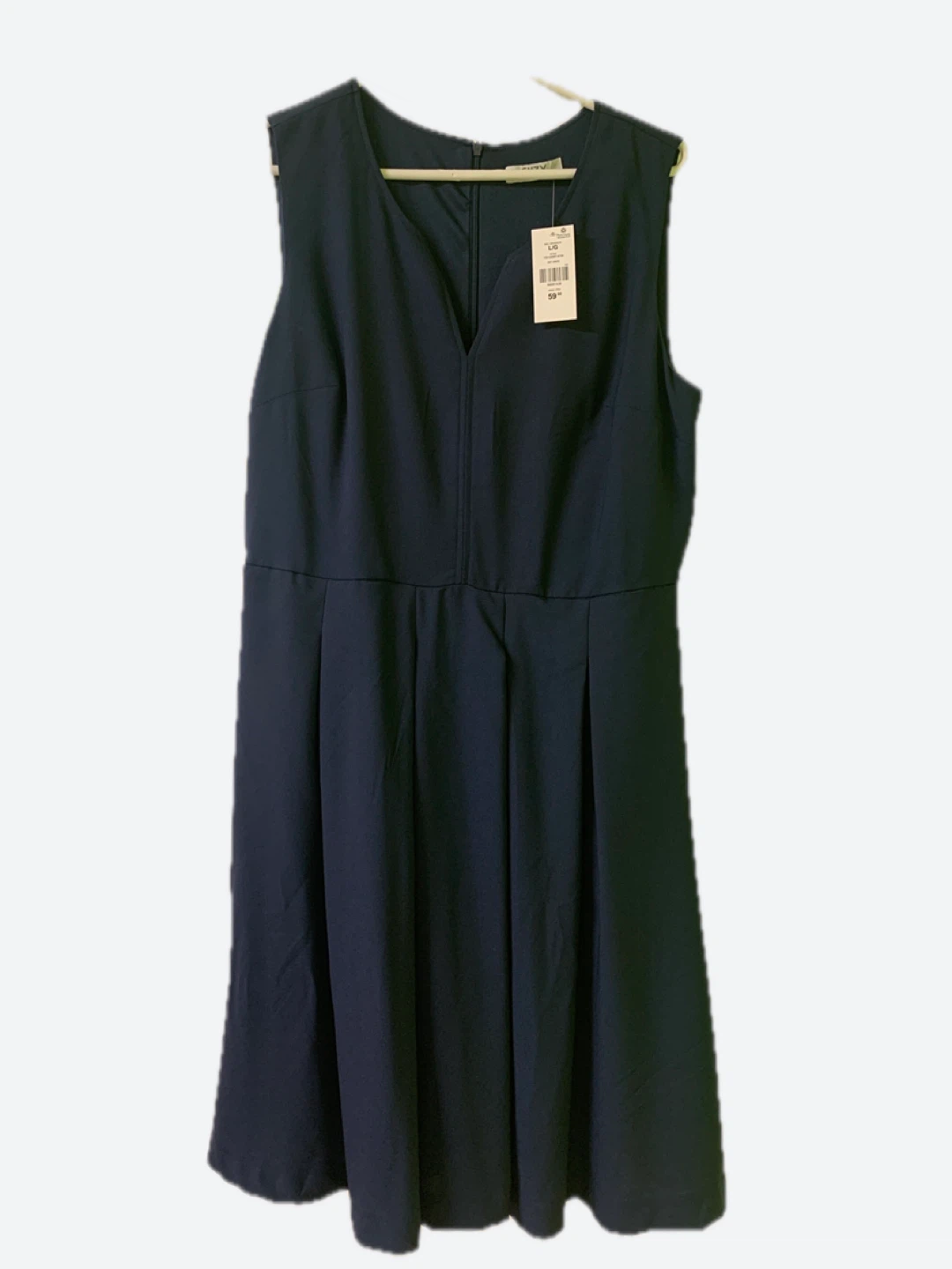 SUZY Women's Sleeveless V-Neck Dress - Navy - Size L