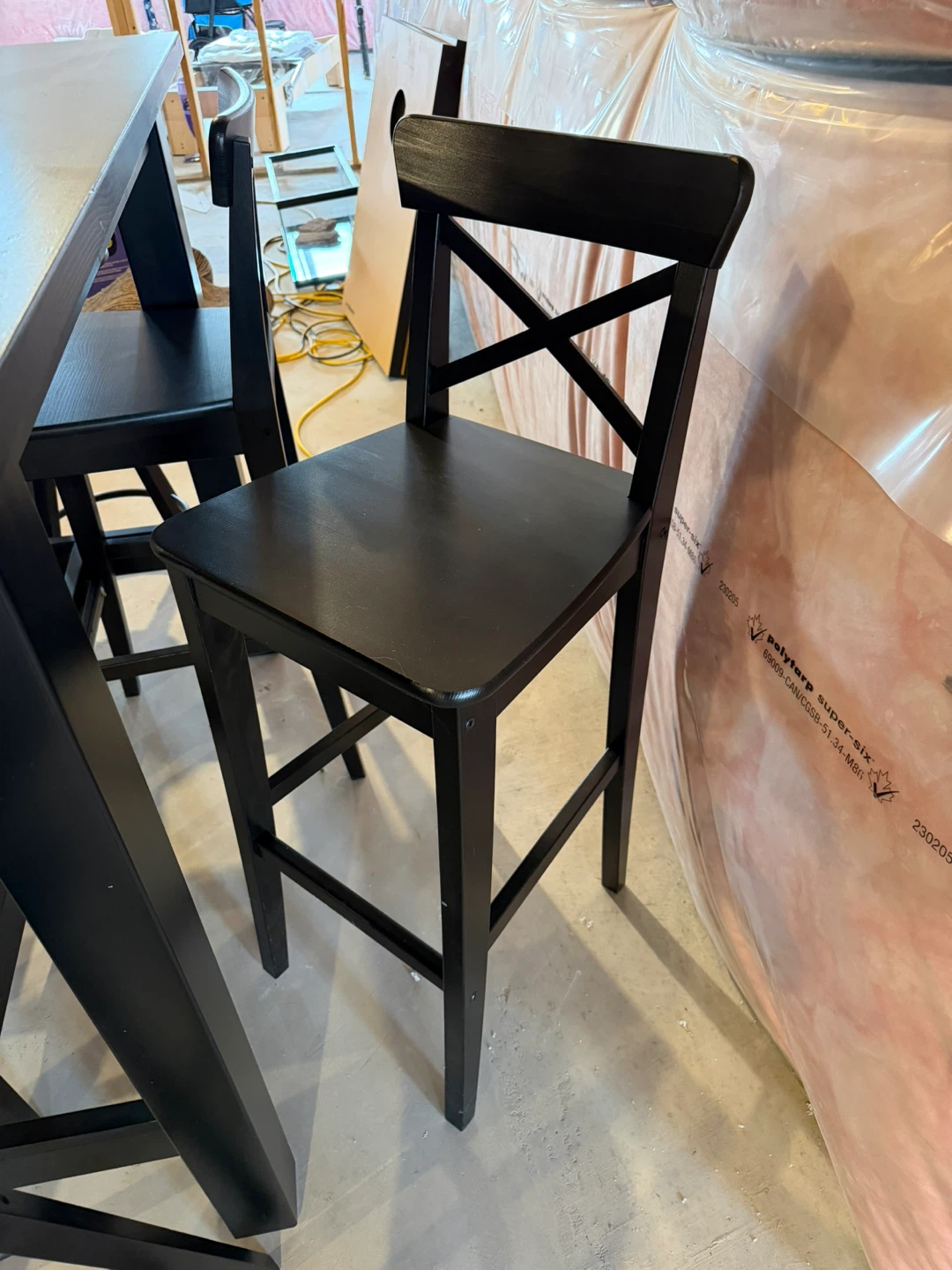 Black Bar Table and Stool Set - photo 5