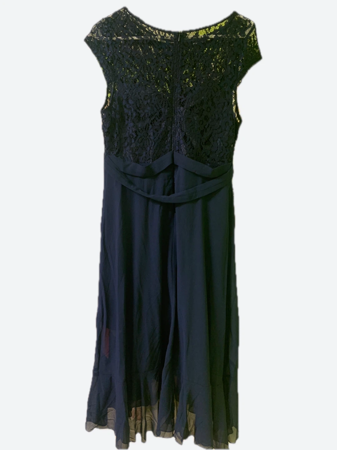 Navy Lace Ruffle Dress - photo 2