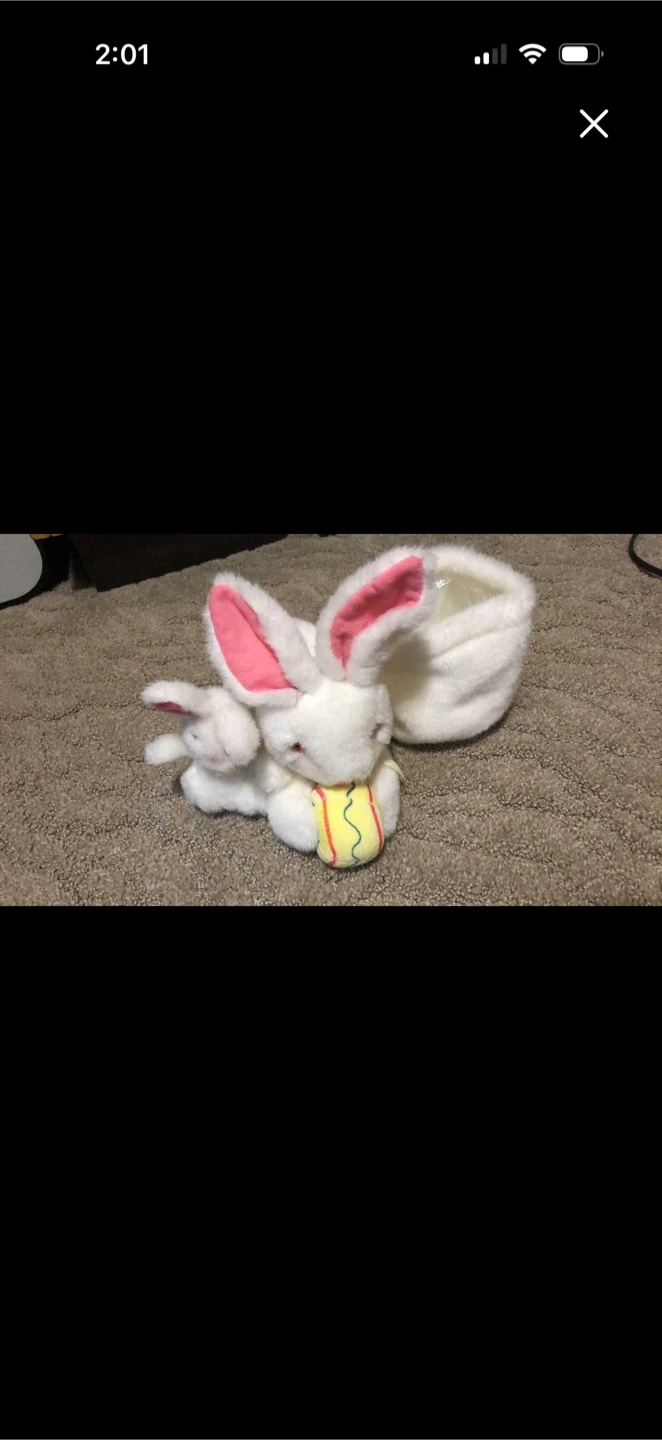 Plush Easter Bunny Basket