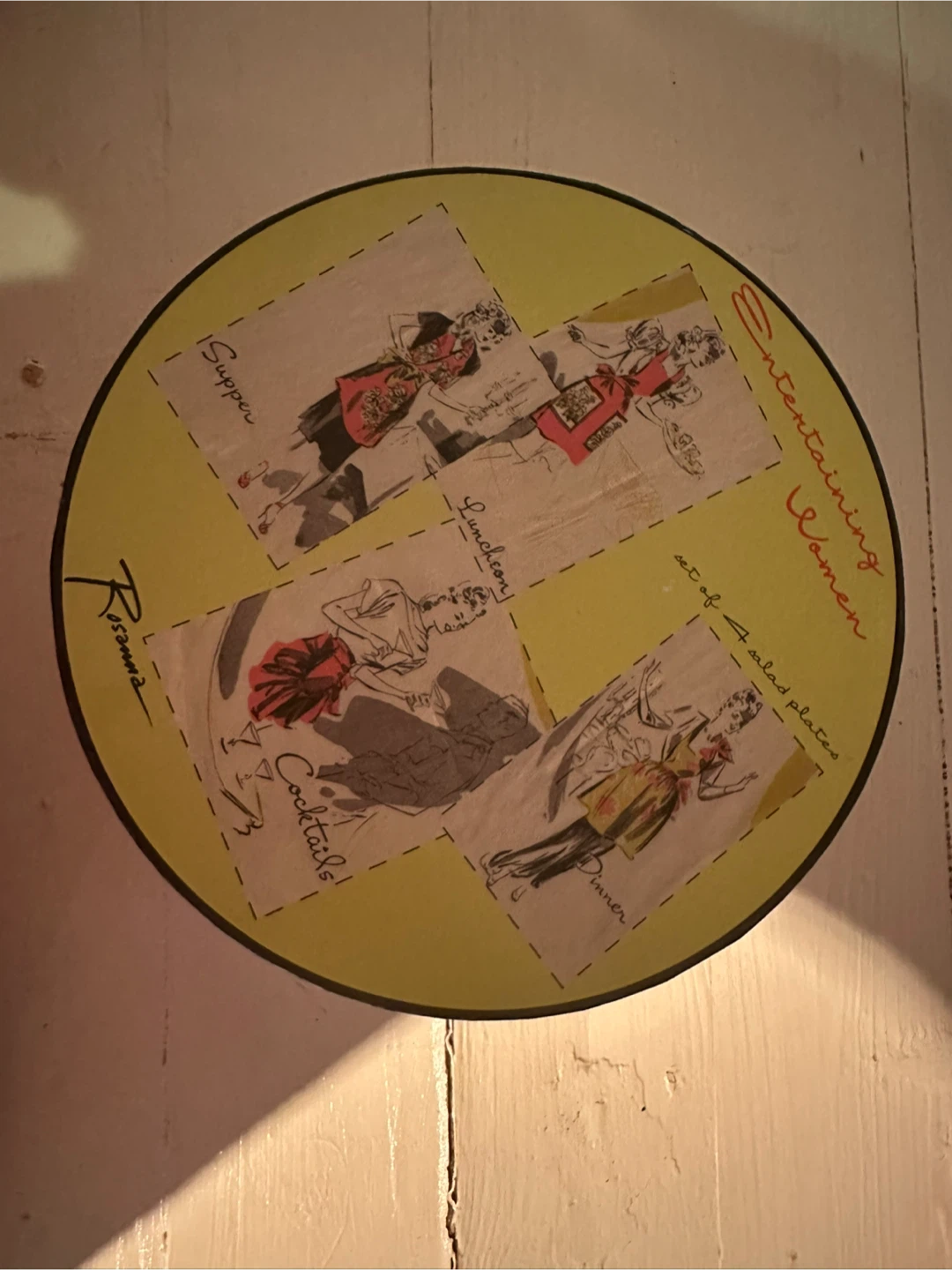 Vintage Rosanna "Entertaining Women" Set of 4 Salad Plates