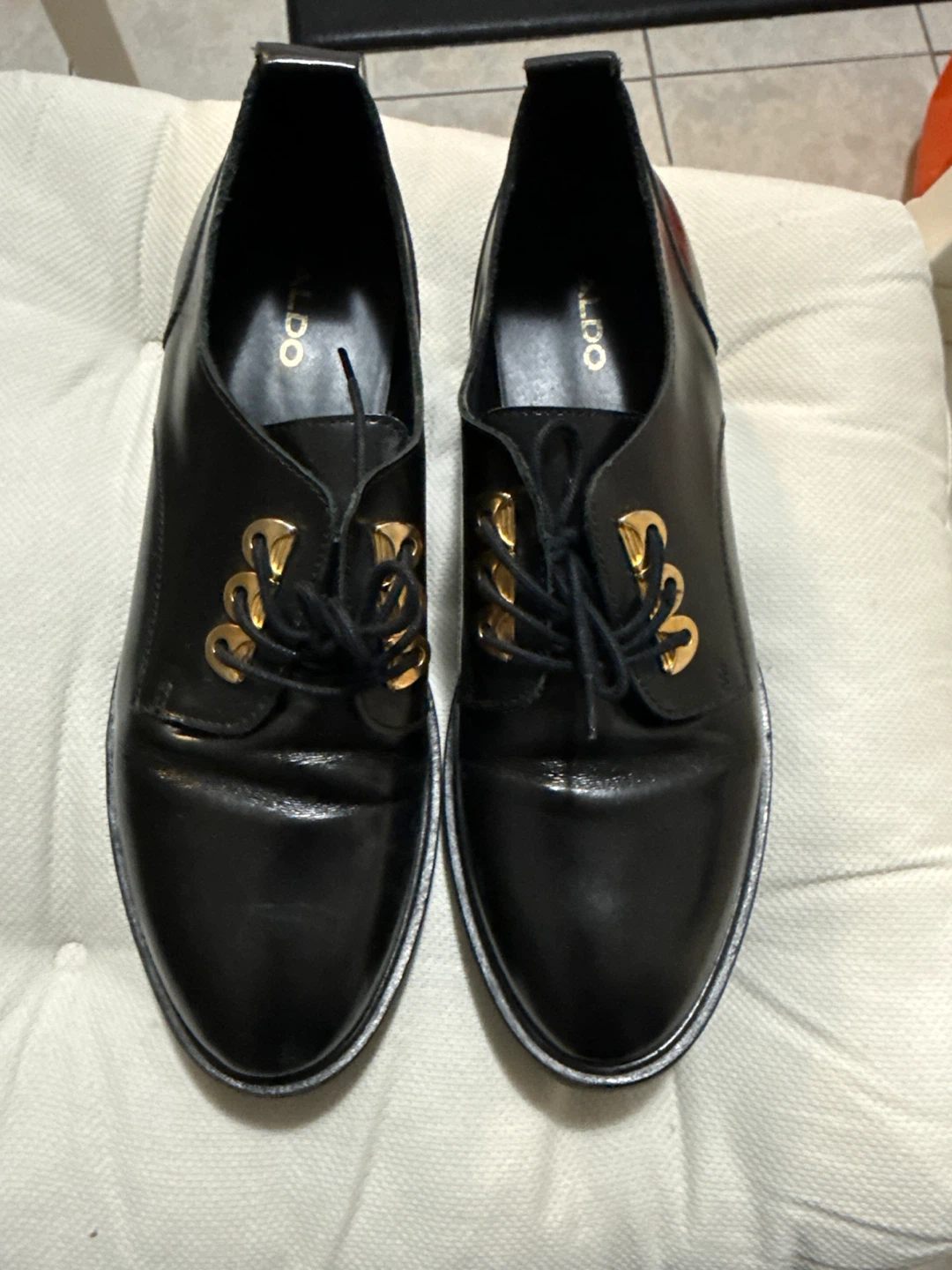 ALDO Black Leather Lace-Up Oxford Shoes size 9US