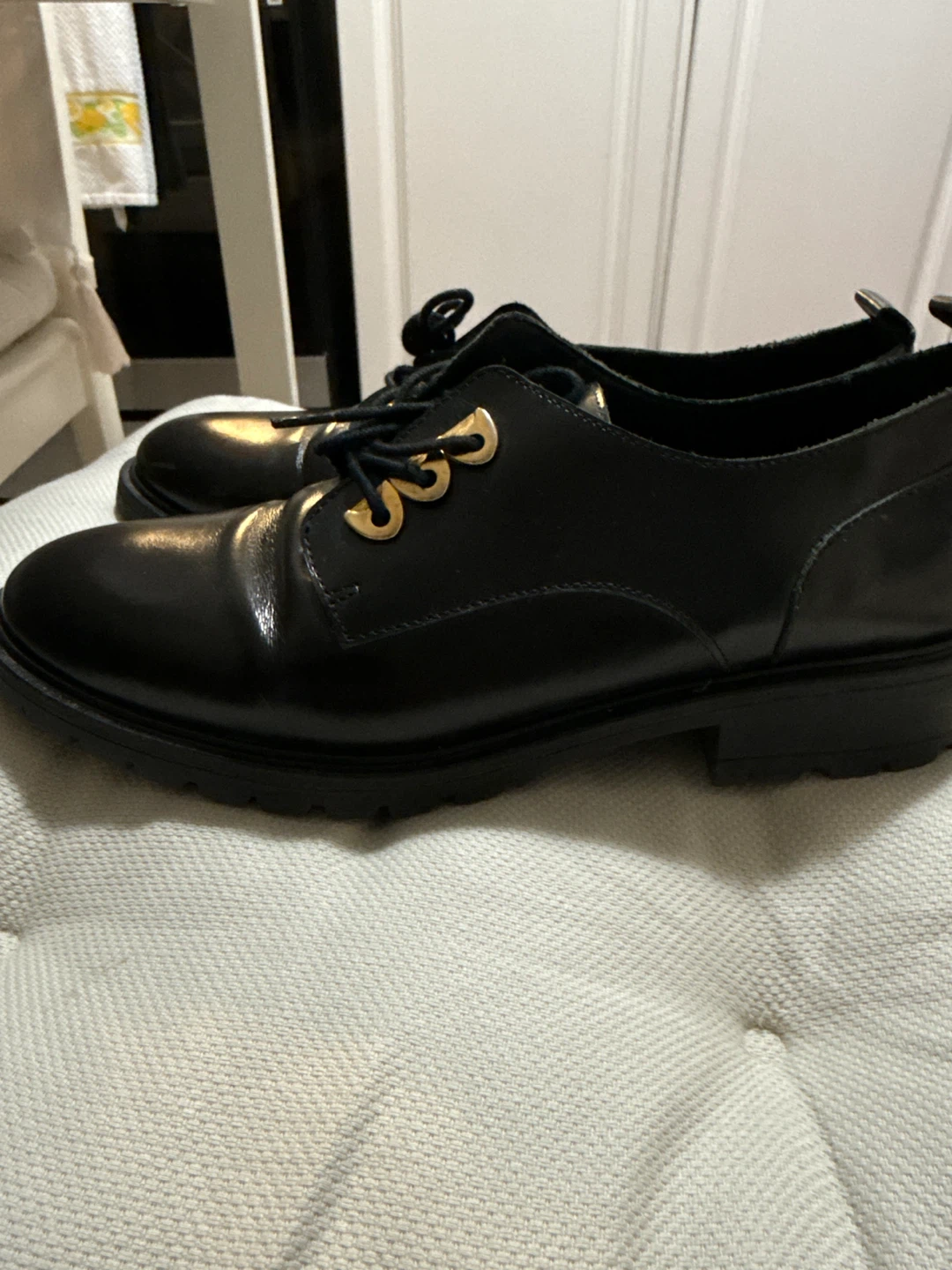 ALDO Black Leather Lace-Up Oxford Shoes size 9US - photo 2