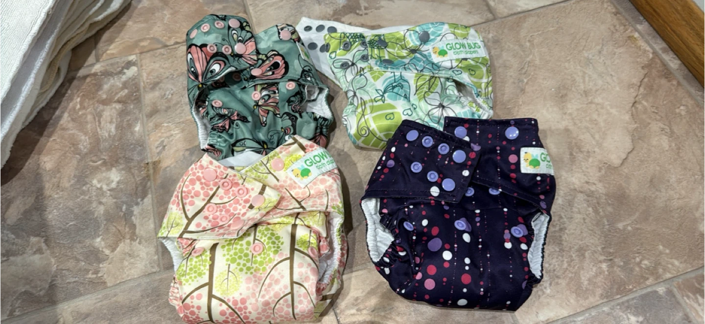 Glow Bug Cloth Diapers - Set of 4