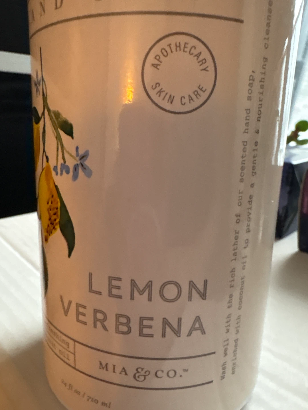 🥕MIA & CO Lemon Verbena Hand Soap - photo 2
