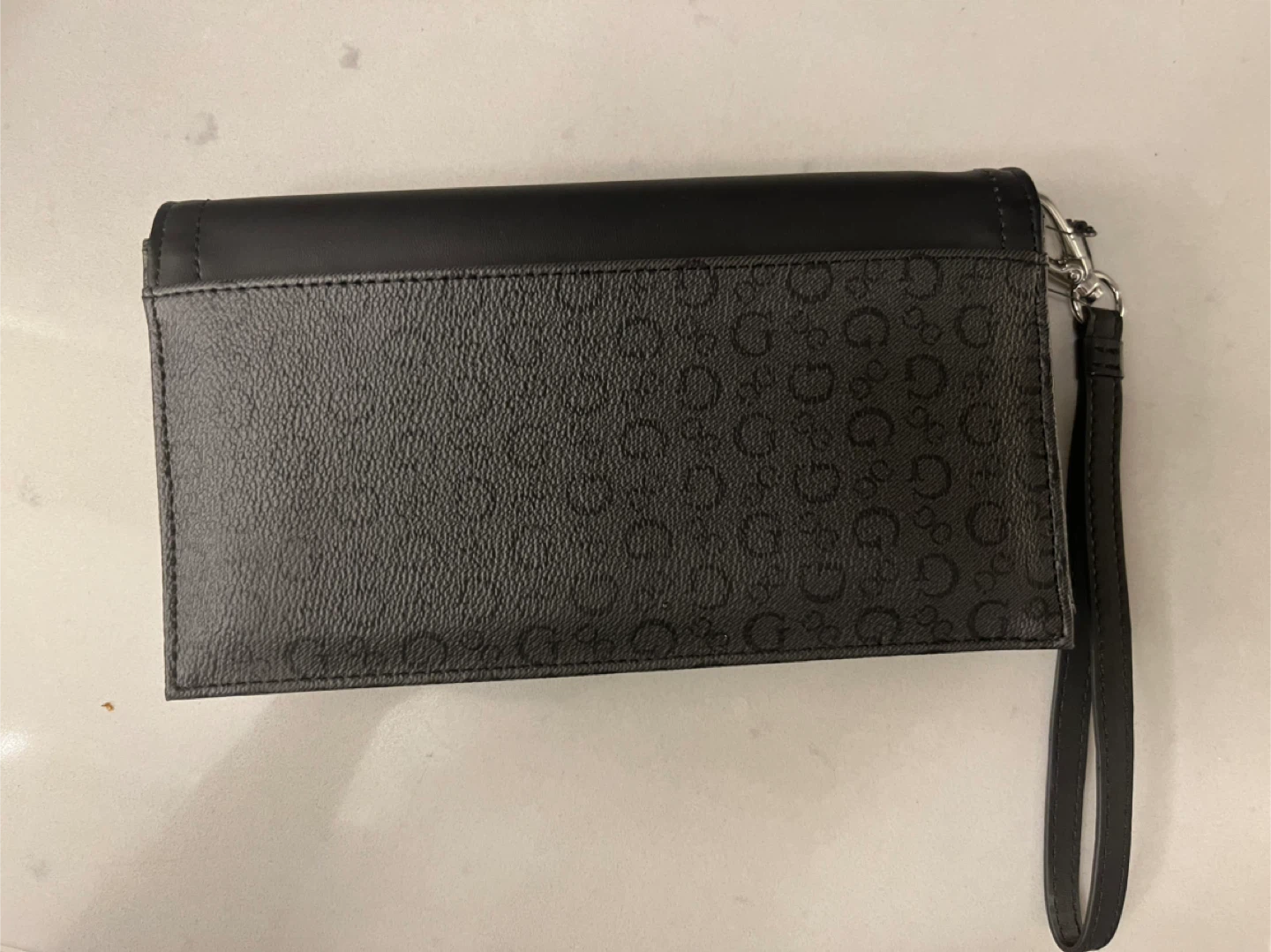 GUESS Black Monogram Wristlet Clutch - photo 2