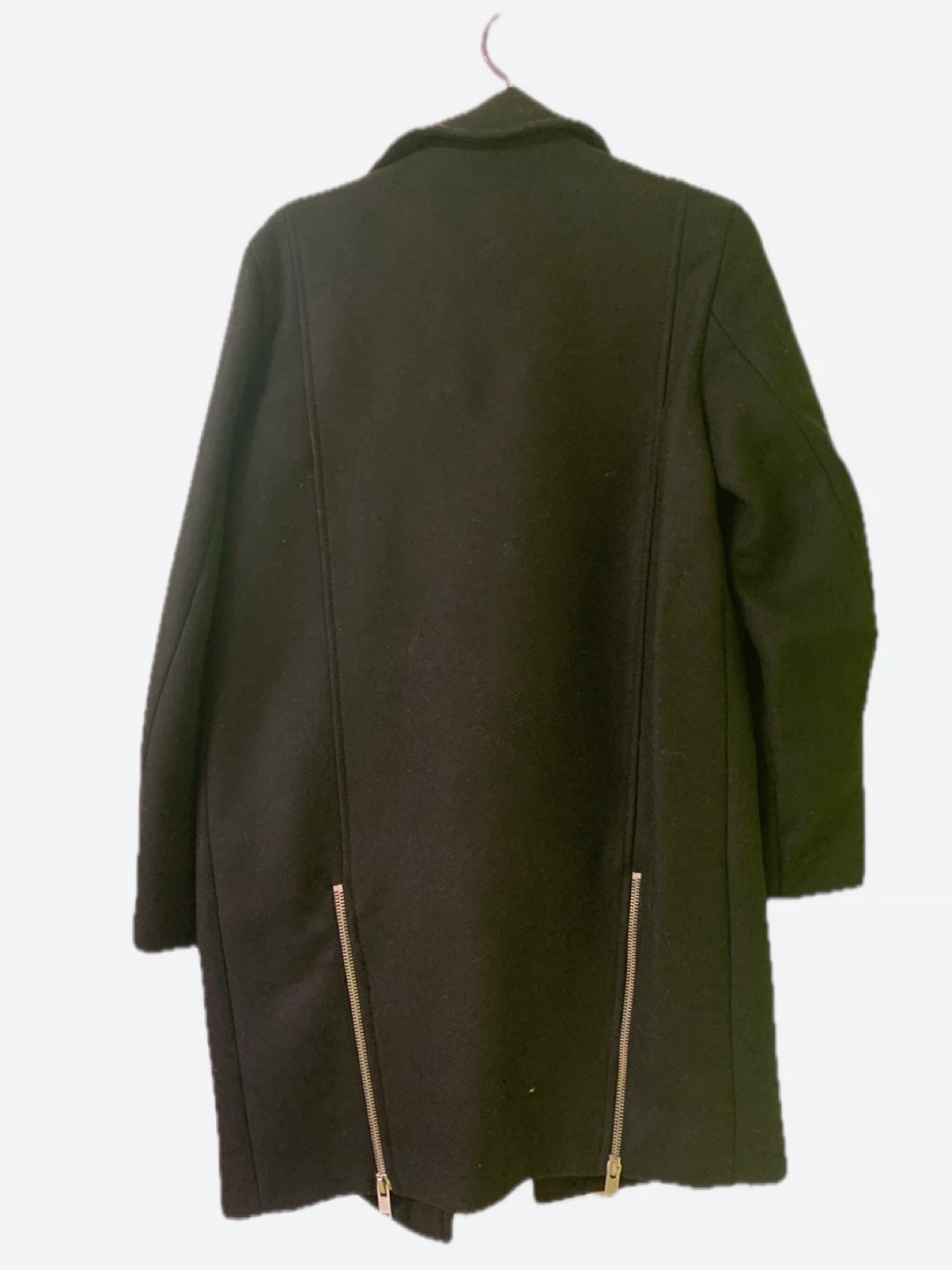 Zara Woman Black Coat with Gold Zips - photo 2