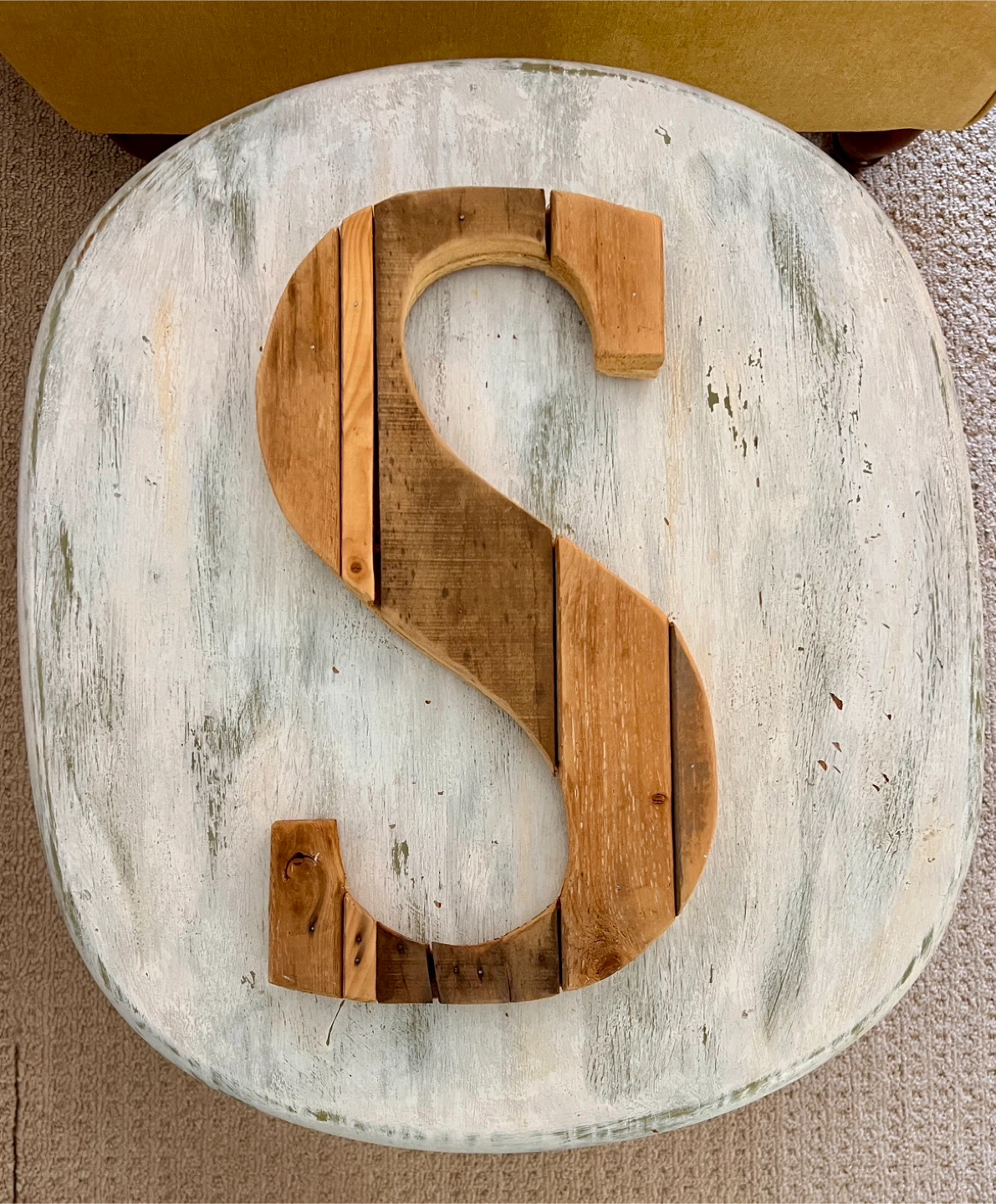 Wooden Letter "S" Sign