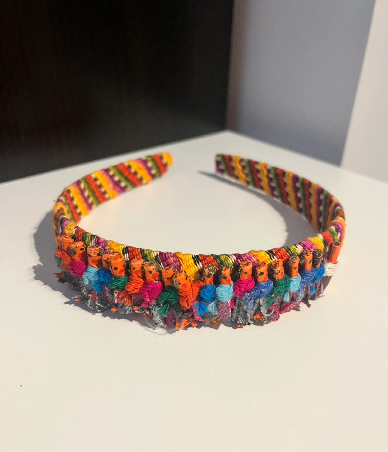 Woven Headband with Miniature Dolls
