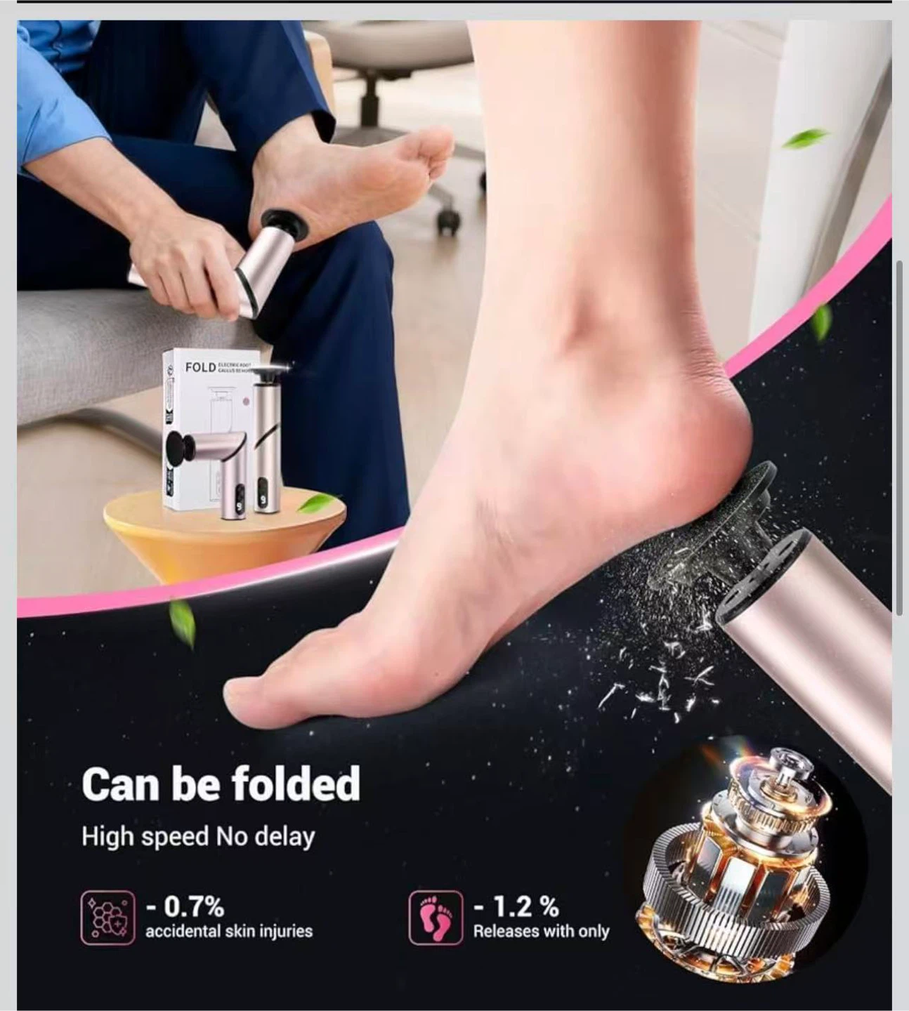 Electric Callus Remover 9 Adjustable Speeds - photo 4