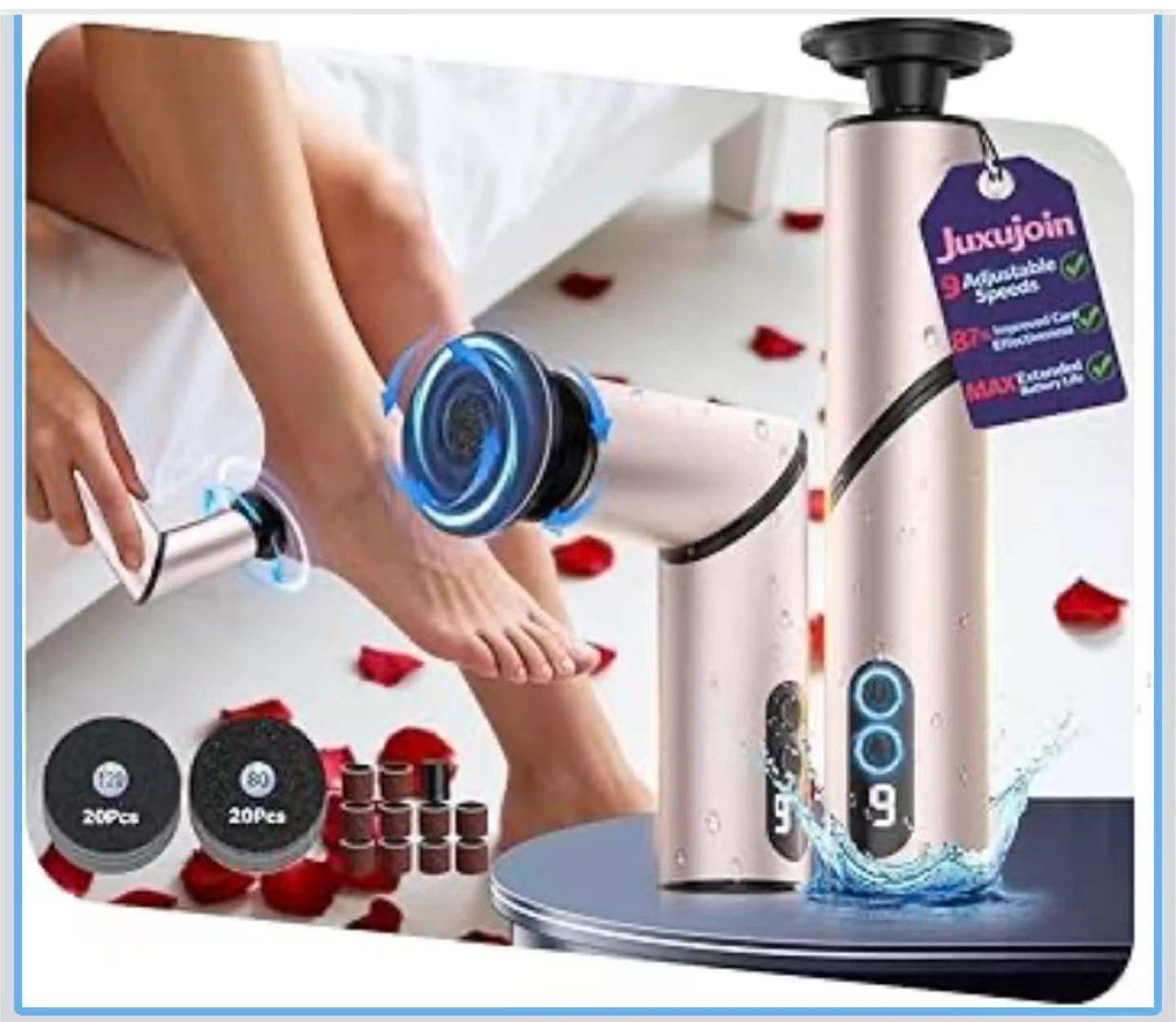 Electric Callus Remover 9 Adjustable Speeds