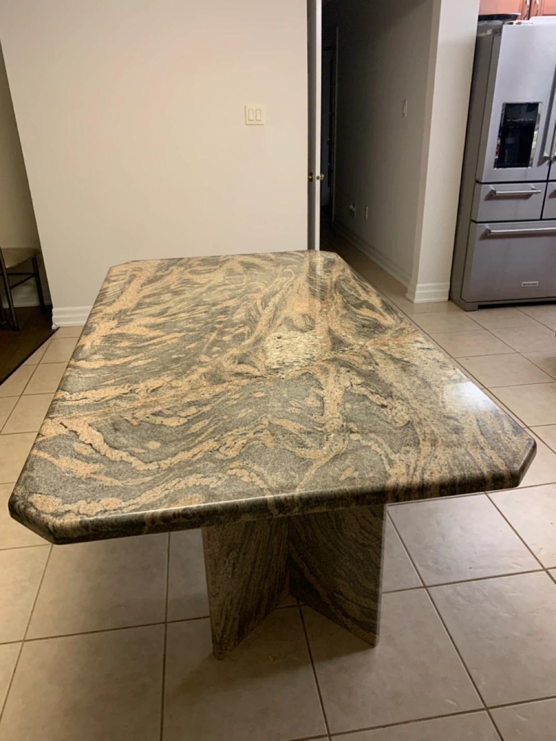 Granite Pedestal Dining Table (Moving Sale)