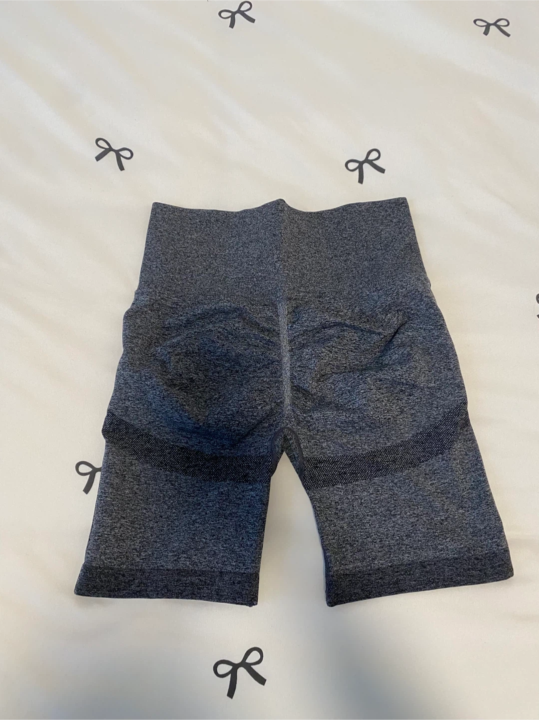 Grey Seamless Biker Shorts - Size L - photo 2
