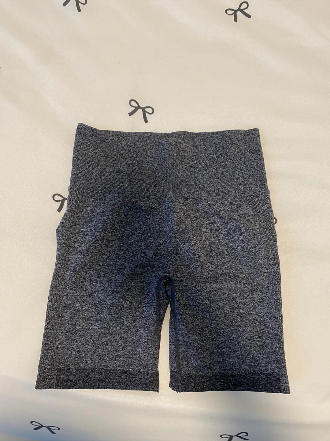 Grey Seamless Biker Shorts - Size L