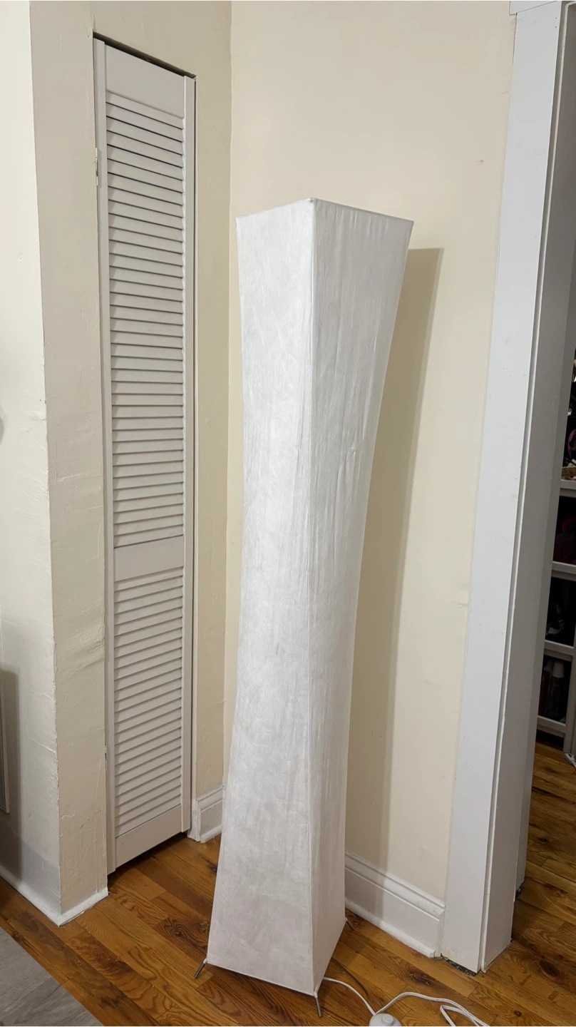 Modern White Paper Floor Lamp - 60" Tall