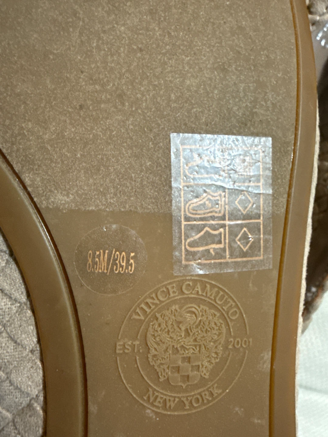 Vince Camuto Women's Tan Woven Ballet Flats Size 8.5M / 39.5 - photo 4