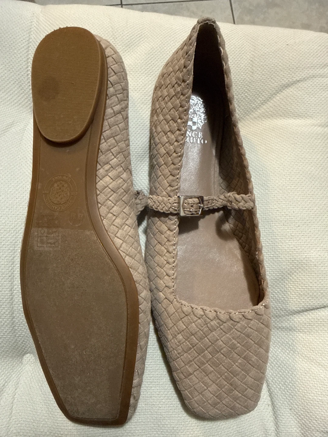 Vince Camuto Women's Tan Woven Ballet Flats Size 8.5M / 39.5 - photo 3
