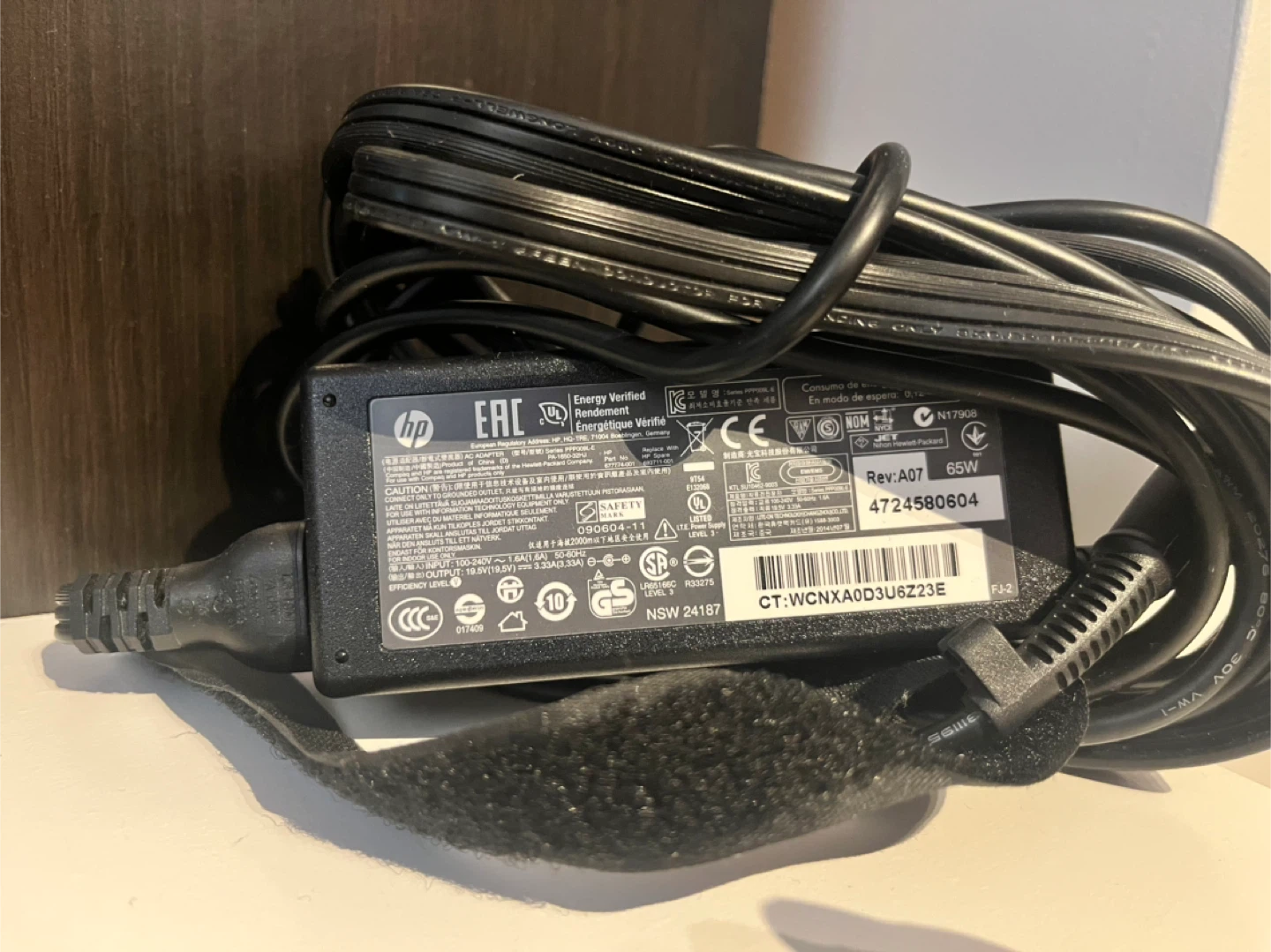 HP Laptop Power Adapter 65W