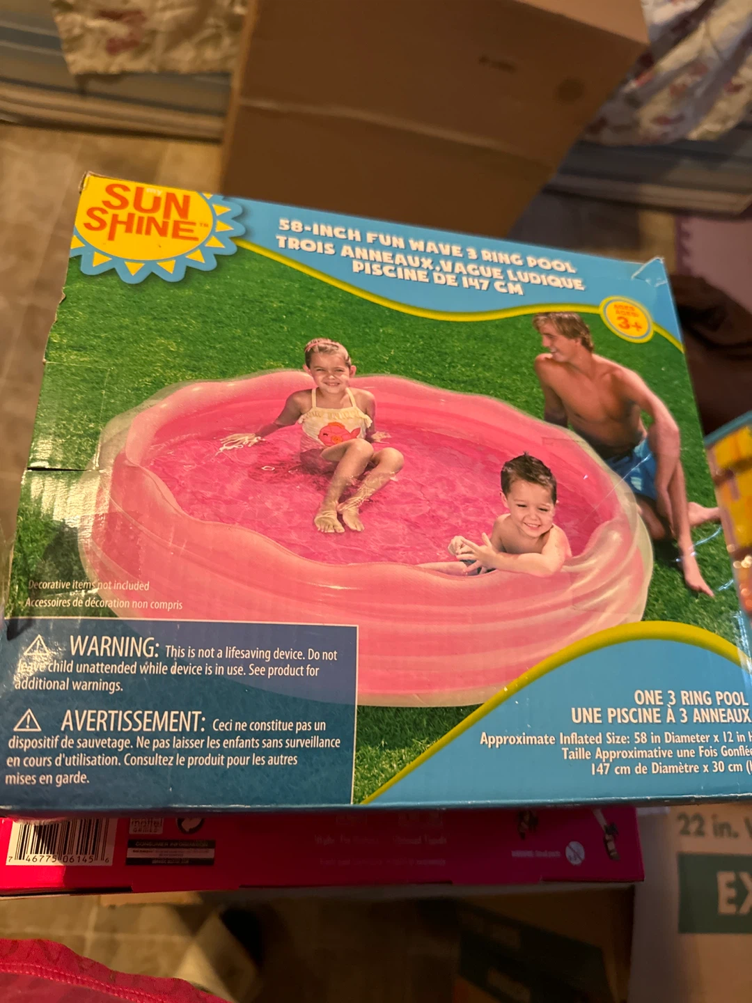 Sun Shine 58-inch Fun Wave 3 Ring Pool
