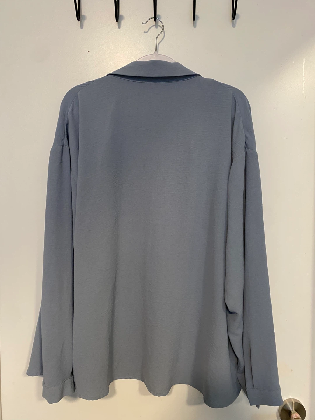 Light Blue Oversized Button-Up Shirt - XL - photo 2