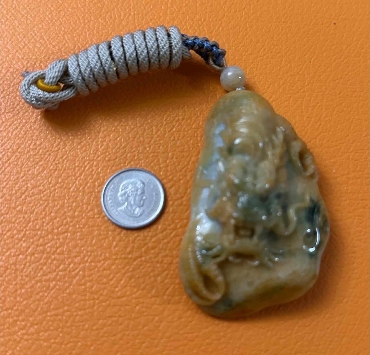 Jadeite Rare Dragon Carved Pendant with Certificate - photo 4
