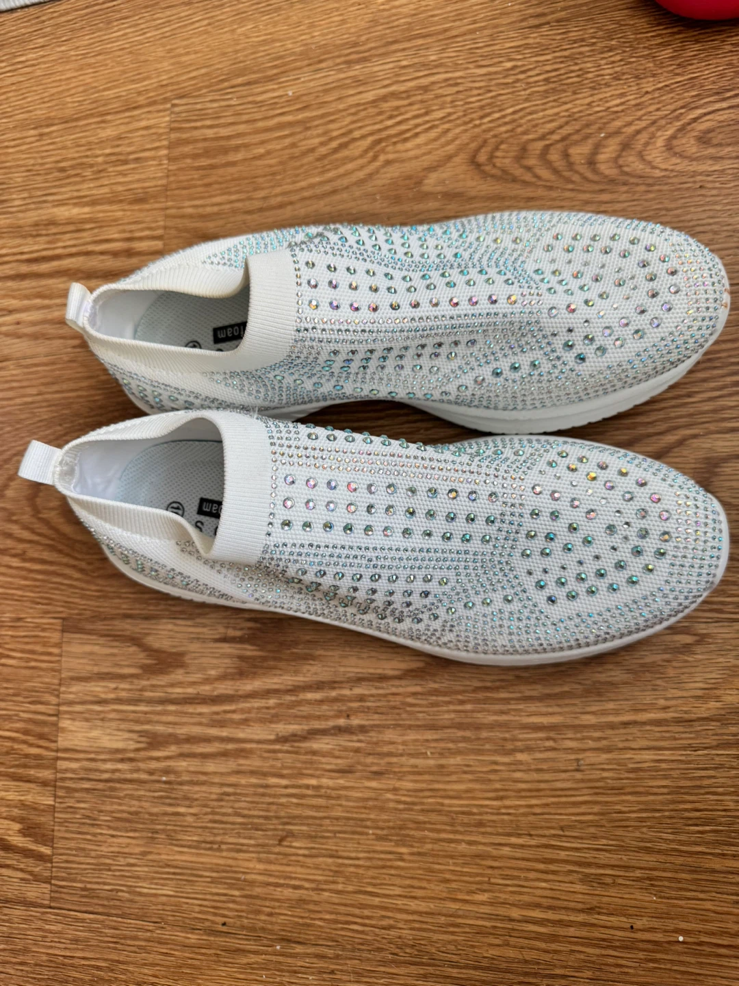 Women's Rhinestone Slip-on Sneakers Size 10 - photo 2