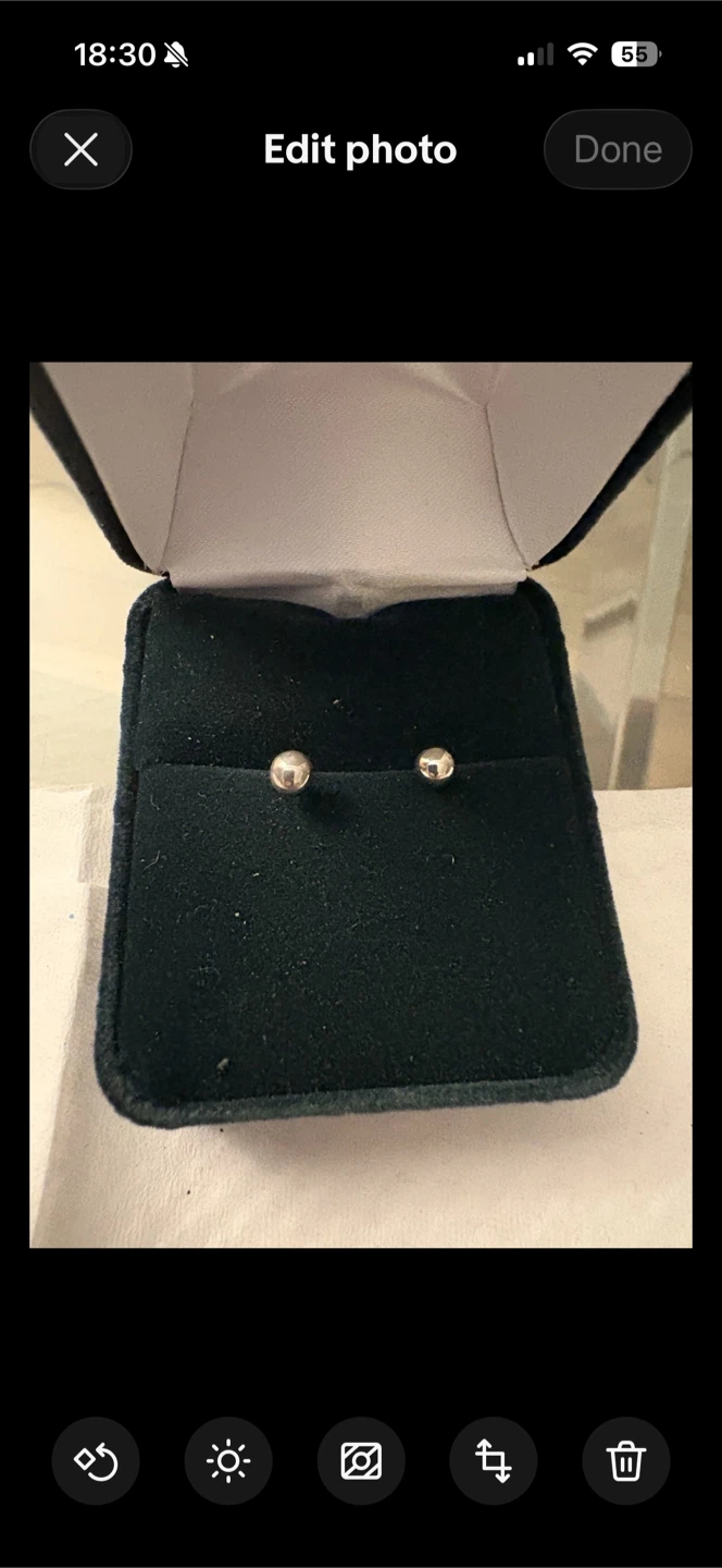 Silver Ball Stud Earrings - photo 2
