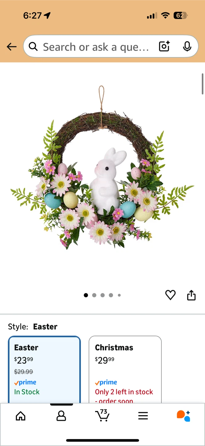 Easter Bunny Flower Wreath