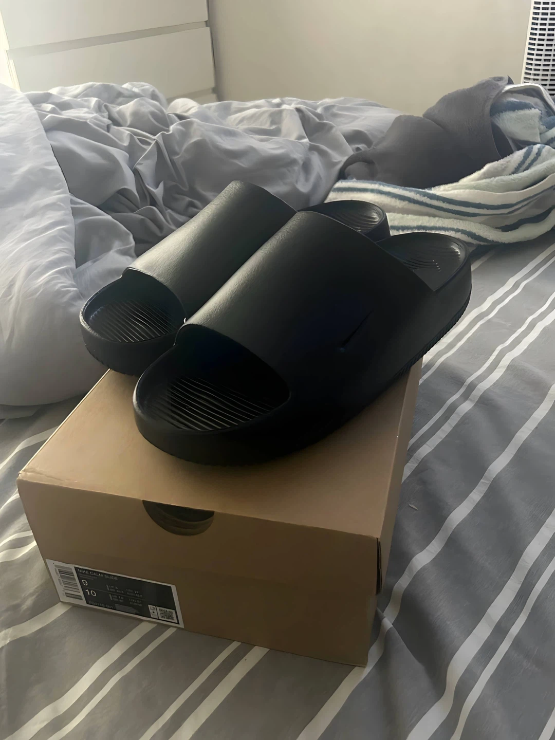 Nike Calm Slide Sandals - Black, Size 9 Mens