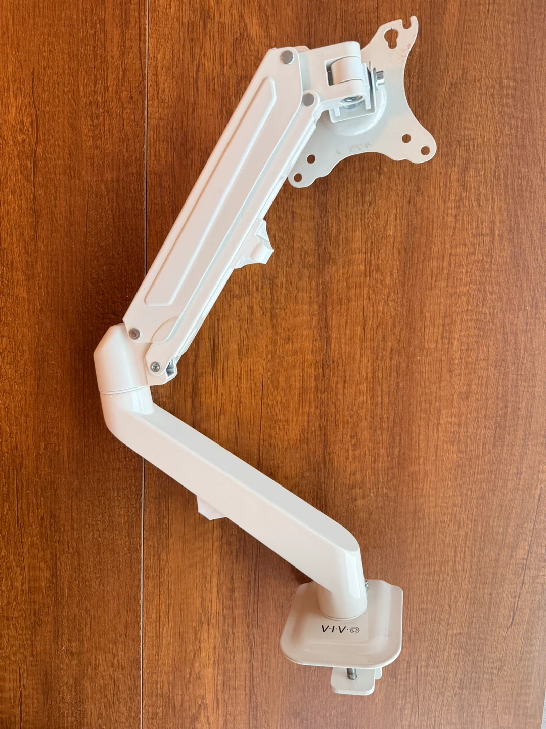 White VIVO Single Monitor Arm – Adjustable Desk Mount