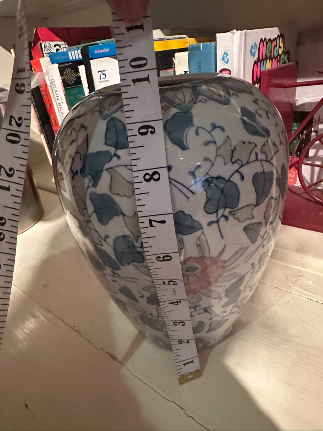 Blue White Chinese Porcelain Vase – Floral Vine Chinoiserie Vase - photo 3