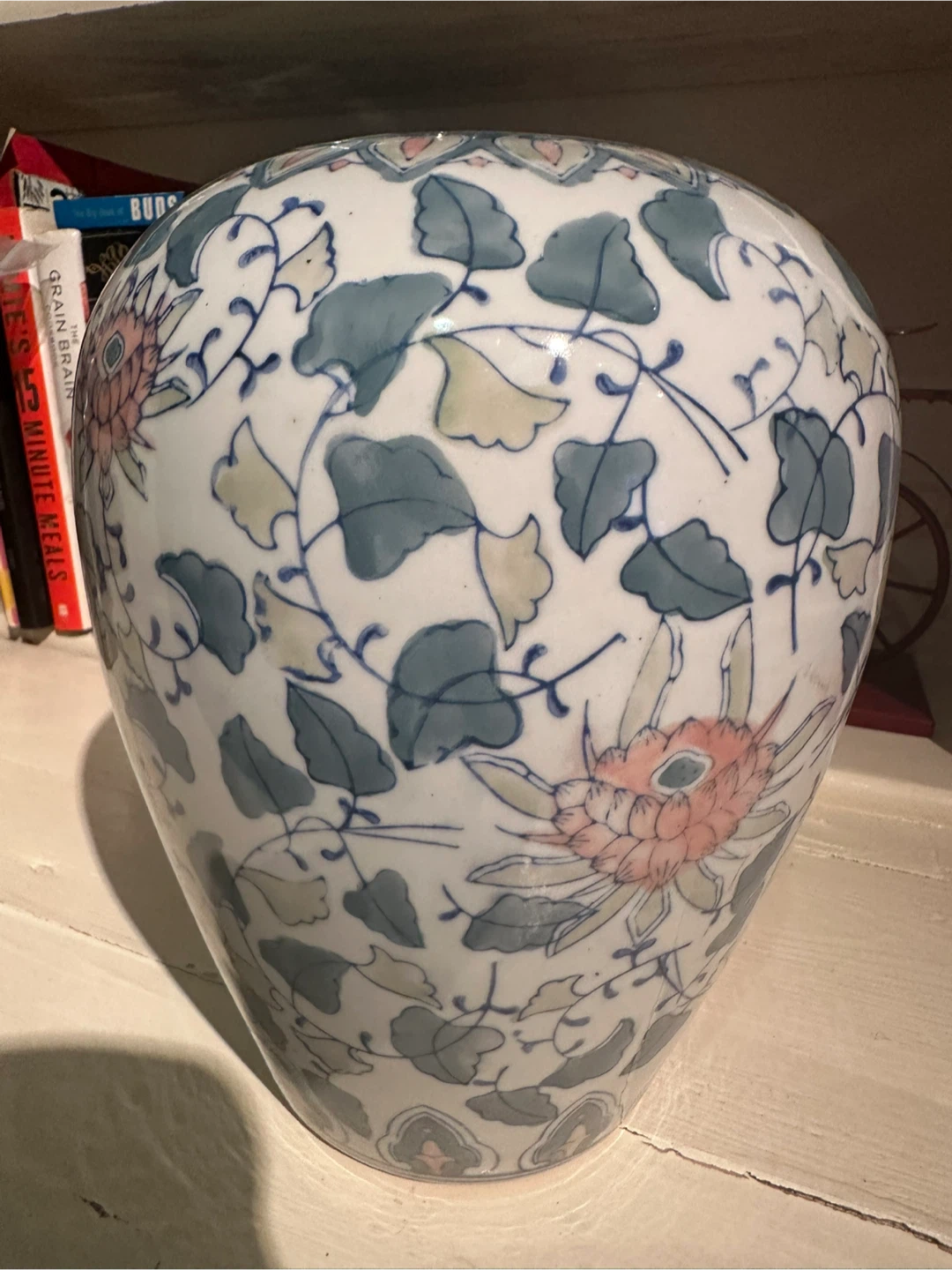 Blue White Chinese Porcelain Vase – Floral Vine Chinoiserie Vase - photo 2