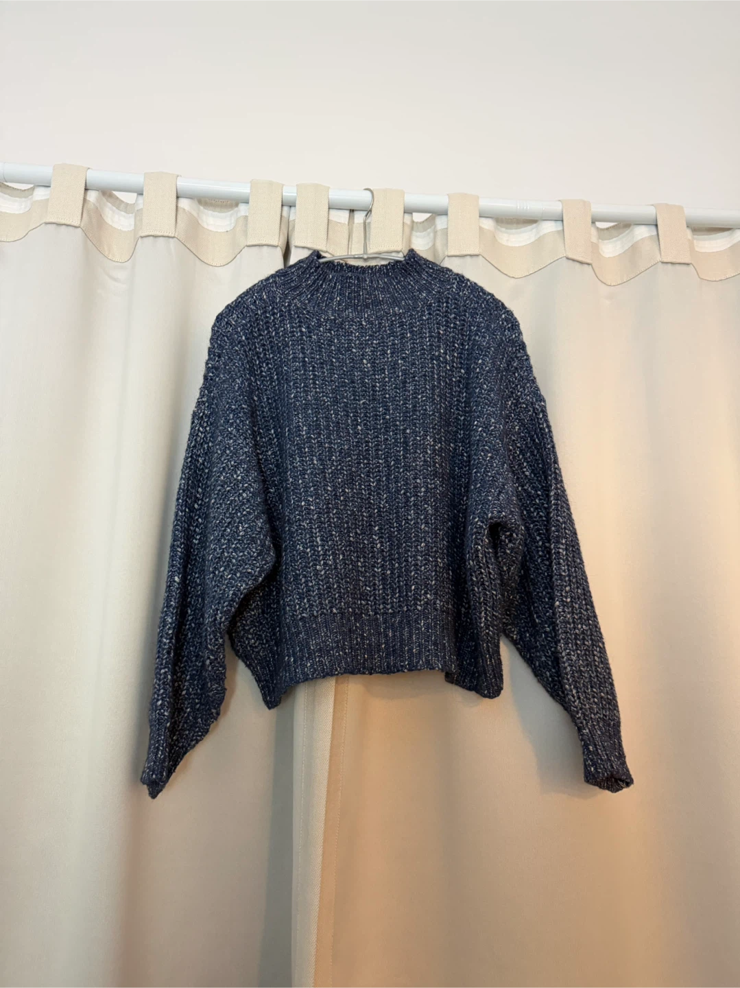 Blue Speckled Knit Sweater Size S