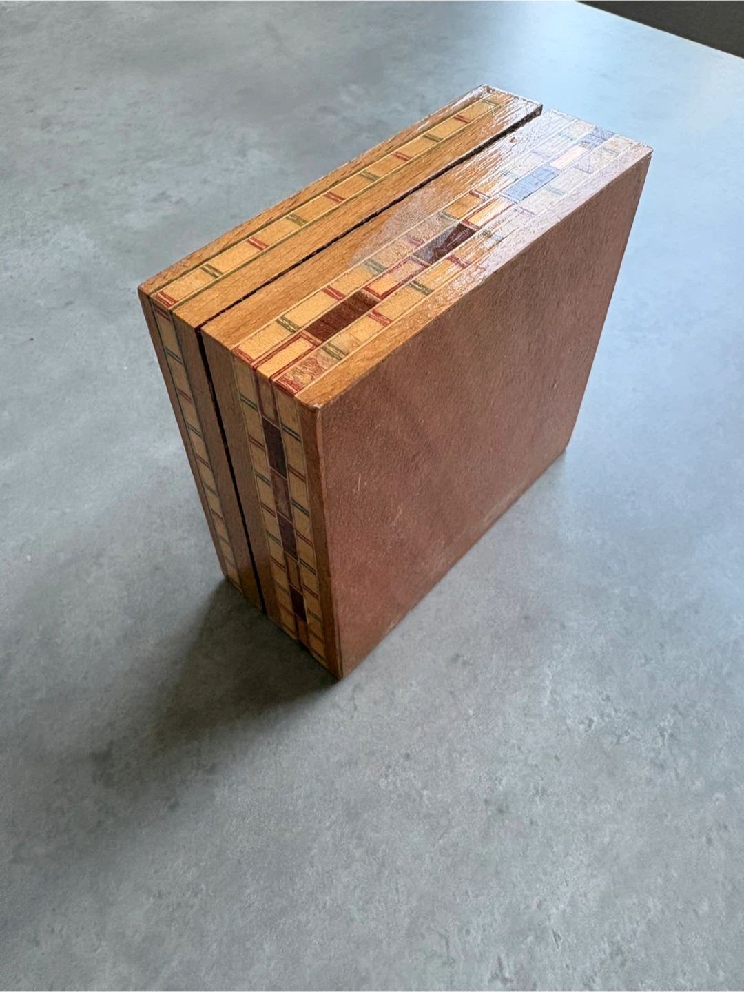 Beautiful Handmade Wooden Inlay Jewelry Box – Mosaic Pattern - photo 3
