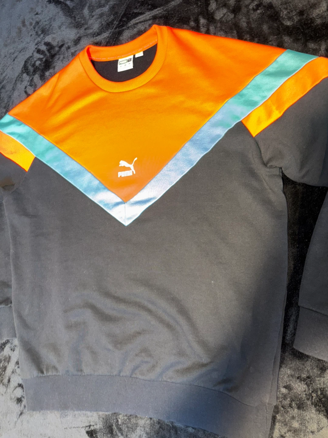 Puma Men's Large Colorblock Crewneck Sweatshirt - photo 4