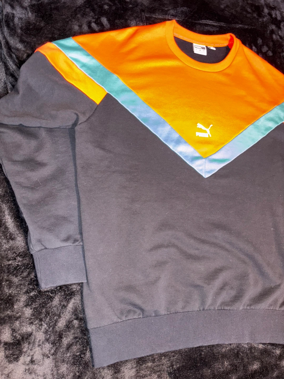 Puma Men's Large Colorblock Crewneck Sweatshirt - photo 5