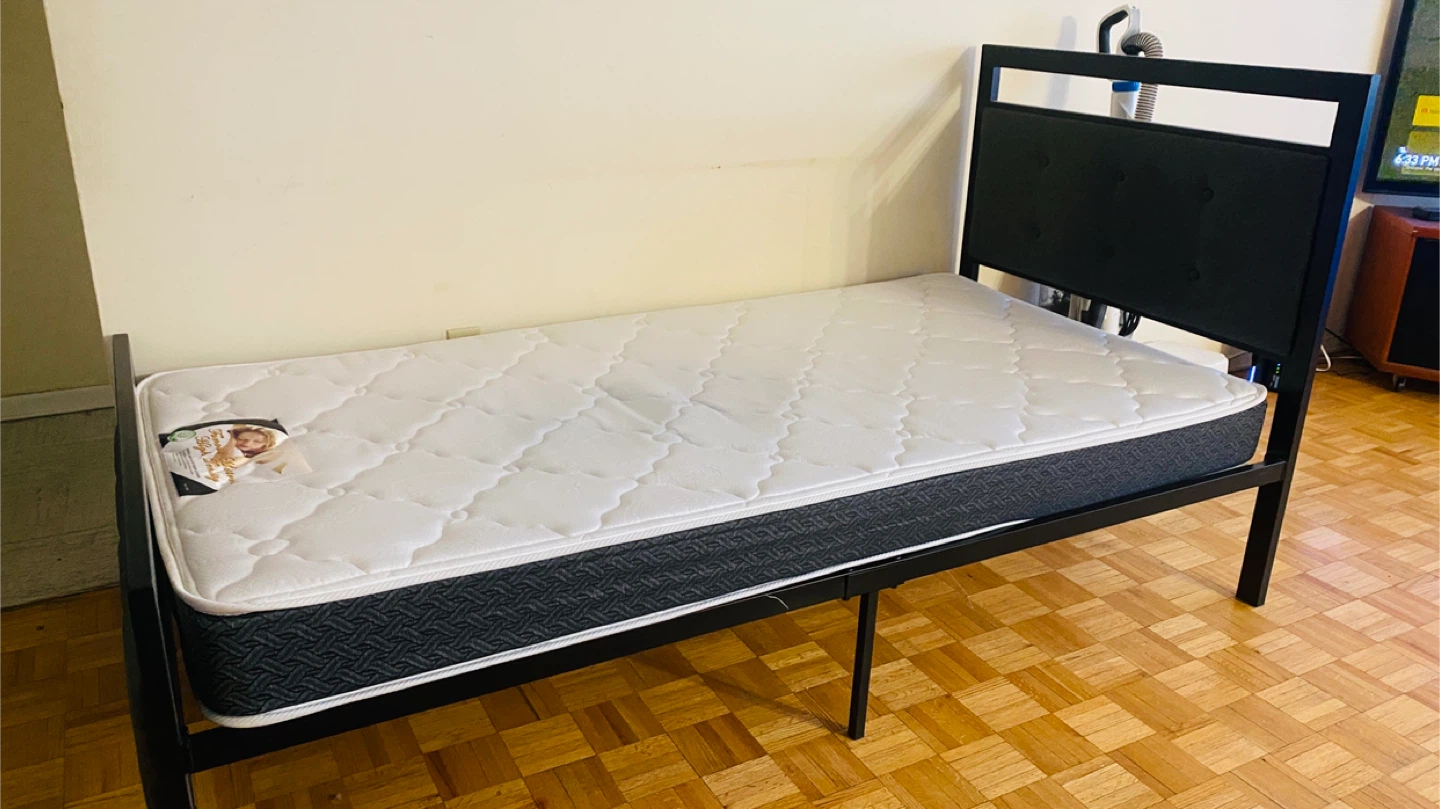 Sealy Twin Mattress with Bed Frame