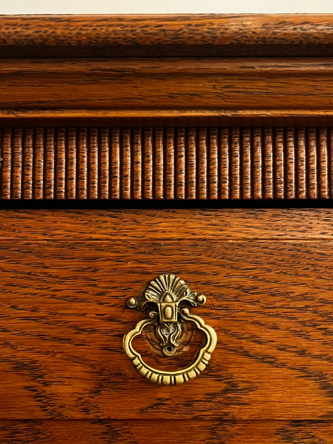Antique Wood Sideboard Buffet Vintage Credenza - photo 3