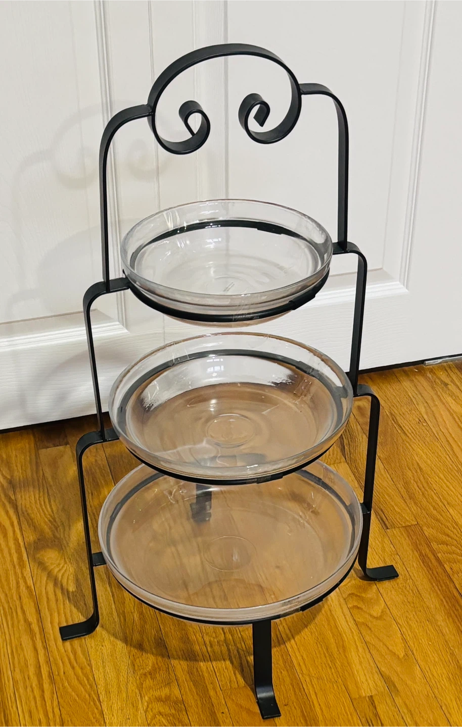 3-Tier Glass Bowl Decorative Stand – 26” Tall