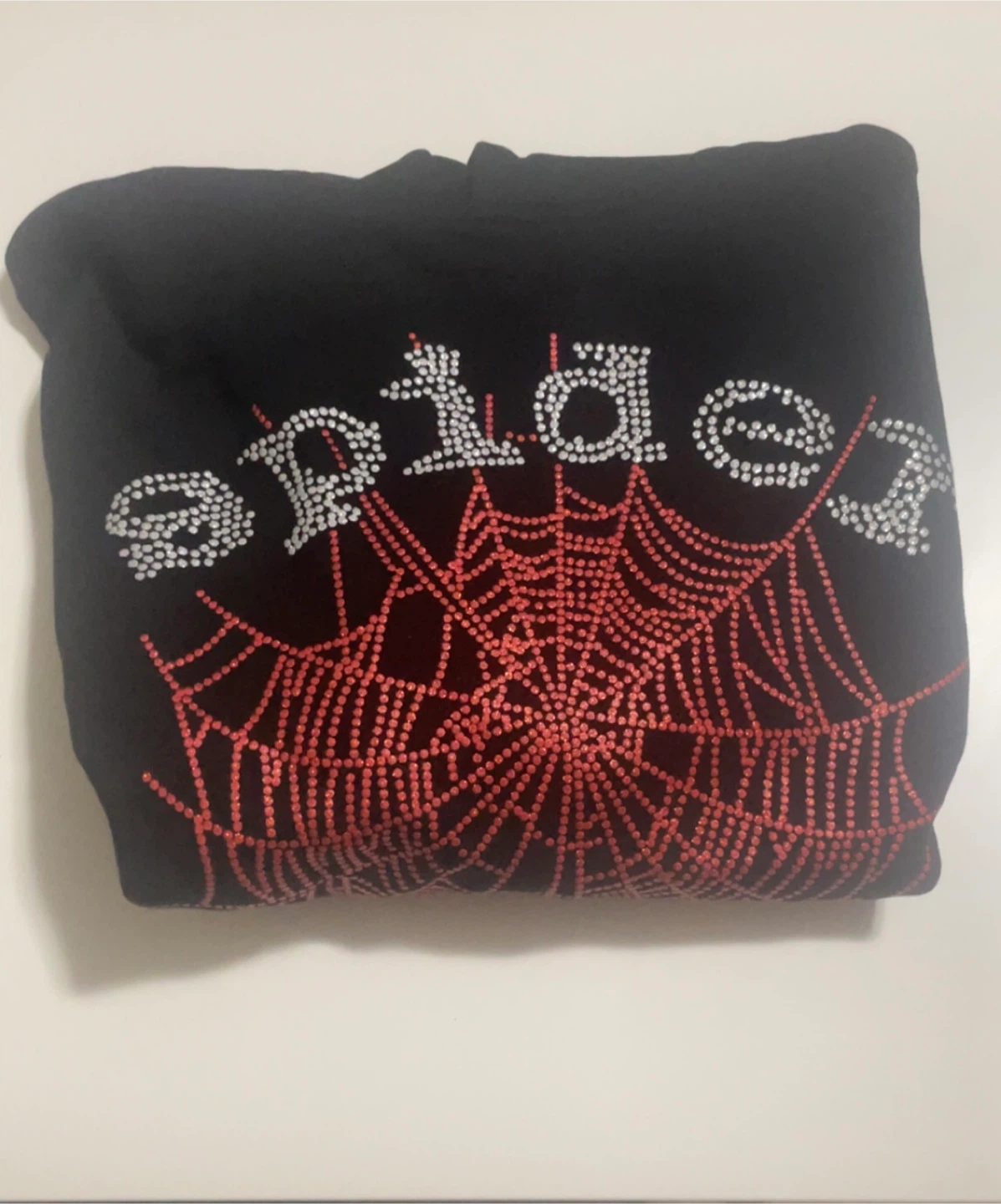 Sp5der Hoodie VVS Black and red
