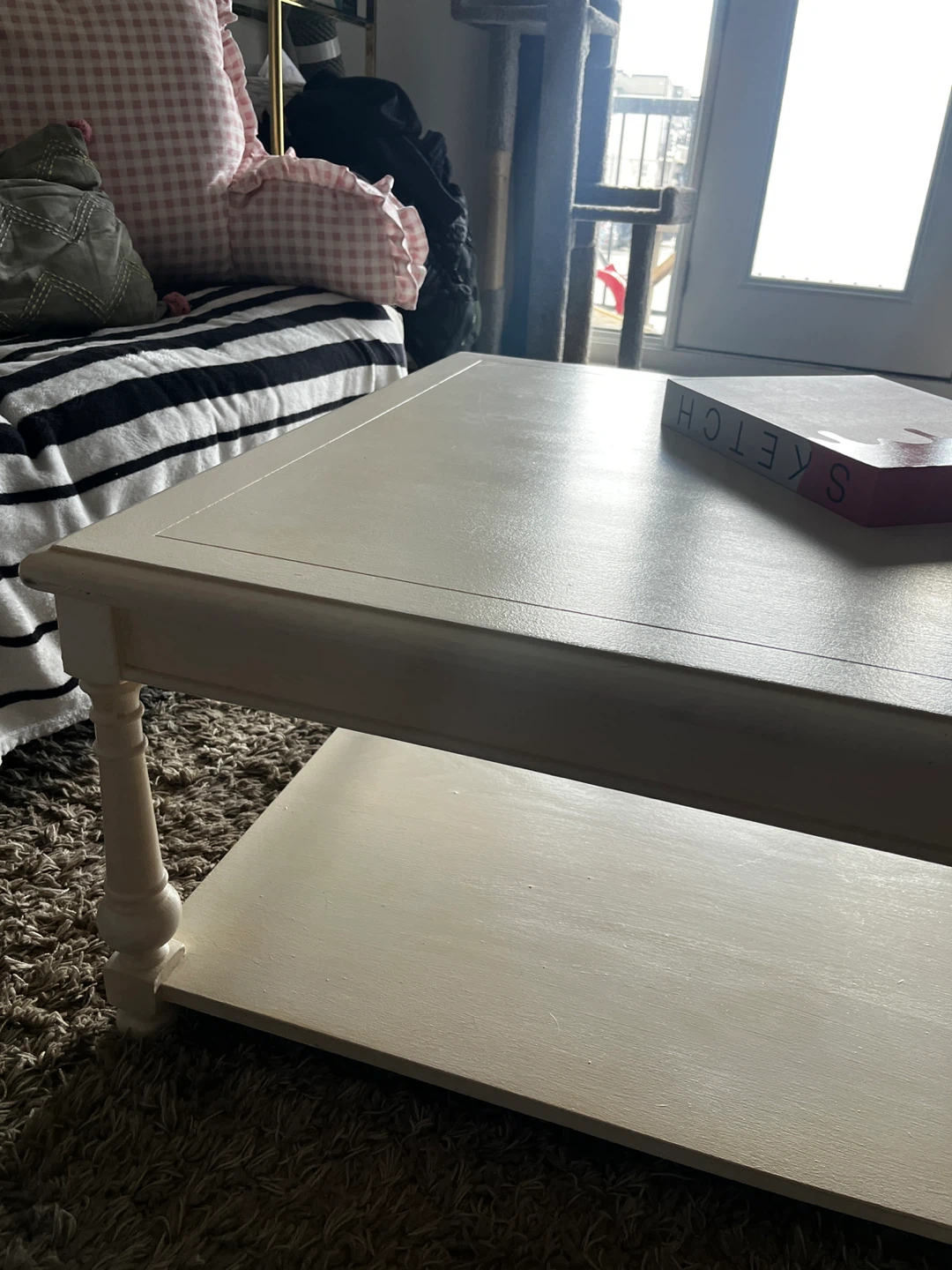 Large Vintage Solid Wood Coffee Table - photo 3