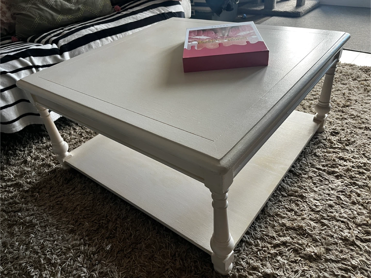 Large Vintage Solid Wood Coffee Table - photo 2
