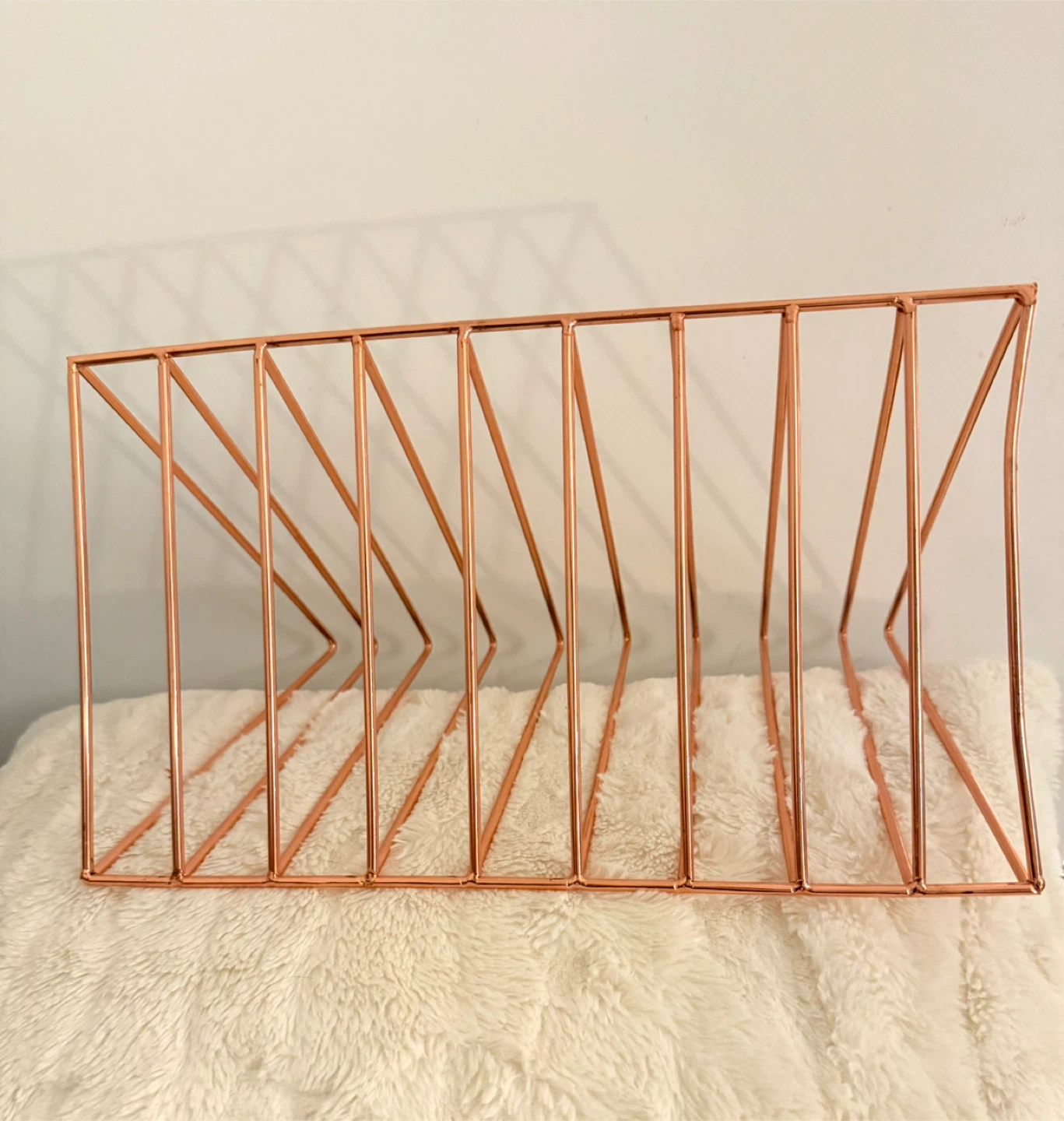 Rose Gold Wire Magazine File Holder