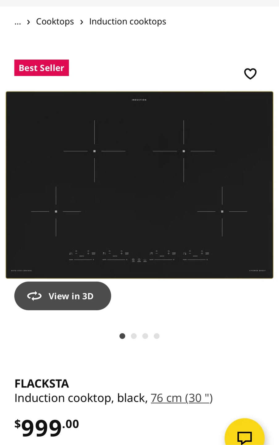 IKEA FLACKSTA Induction Cooktop - Black, 76 cm (30") - photo 4